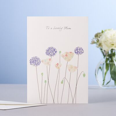 Biglietto per la festa della mamma Alliums & Poppies