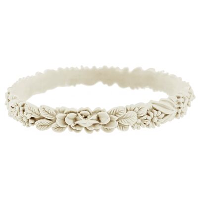 Flower bracelet - whipped cream