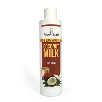 Gel douche corps et cheveux au lait de coco, 250 ml