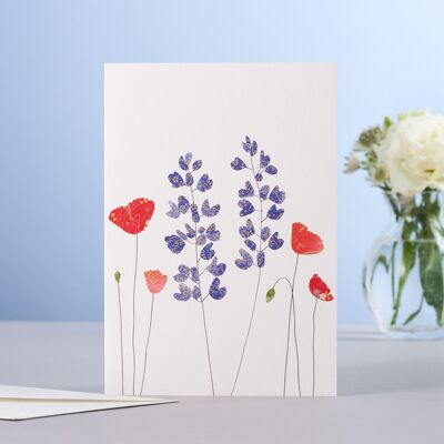 Lupines & Poppies Greeting Card