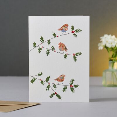 Four Robins Christmas Card