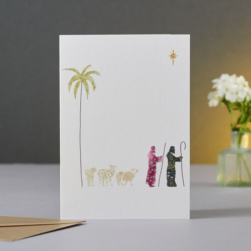 Shepherds & Sheep Christmas Card