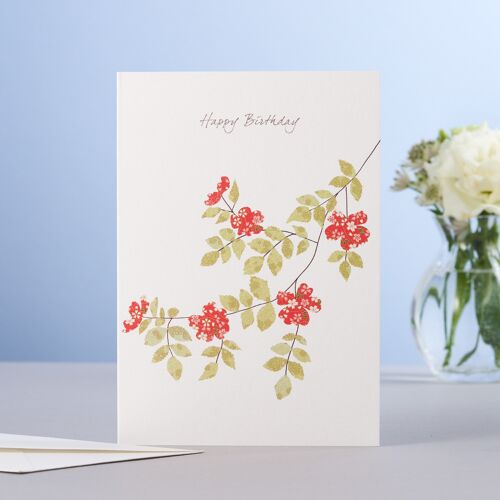 Dog Rose Birthday Card