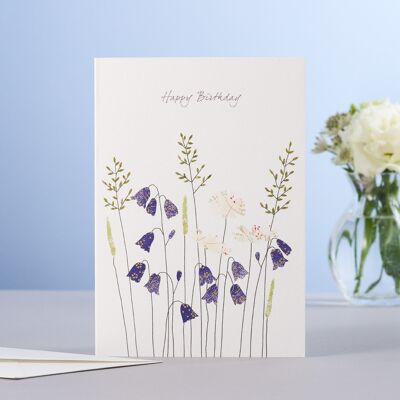 Carte d'anniversaire Harebells & Daisies