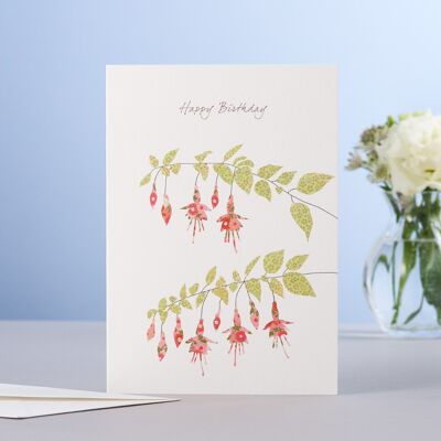 Fuchsia Geburtstagskarte