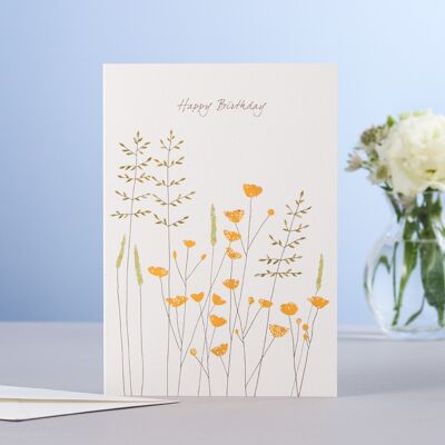Butterblumen Geburtstagskarte