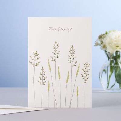 Grass With Sympathy Card