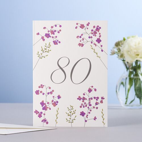 Thalictrum Eighty Birthday Card