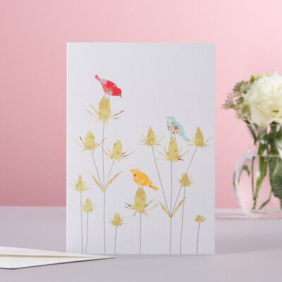 Tarjeta Birds & Teasels