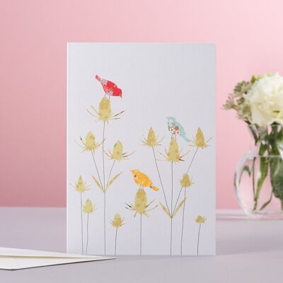 Birds & Teasels Card