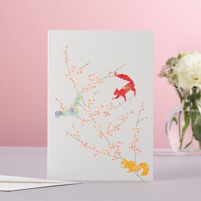 Squirrels & Blossom Card