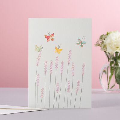 Lavender & Butterflies Card