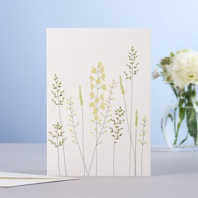 Meadow Flowers & Grass Card