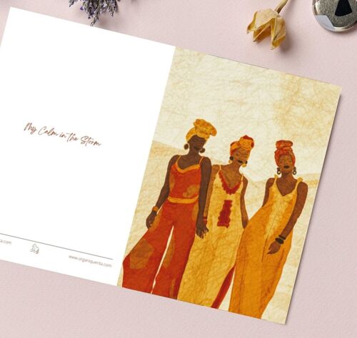 Greeting Card| Friendship Design| Card for Friend| African Greeting Cards | Black Love | African Women| African Cards | Ethnic Cards