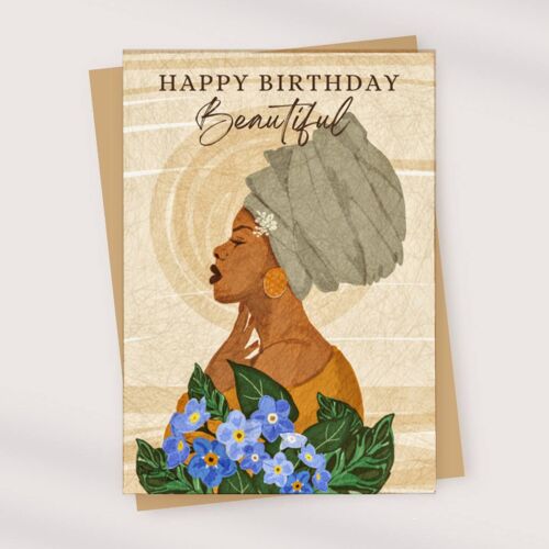African Birthday Card | African Greeting | Greeting Card | | Afro Card| Birthday Card | African Birthday Card
