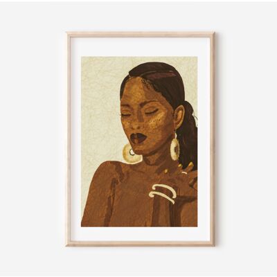 Art féminin tribal | Impression d'autonomisation | Art Africain | entier | Art des femmes africaines | Beauté Africaine | Mur de galerie A4