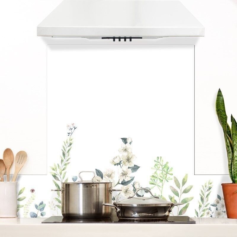 Schienale cucina FIORI IN PIOGGIA Base cappa L60 x H70cm