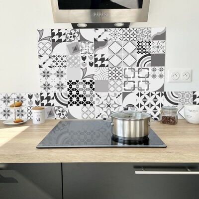 Schienale cucina JUST CIMENT GREY Fondo cappa L90 x H70cm