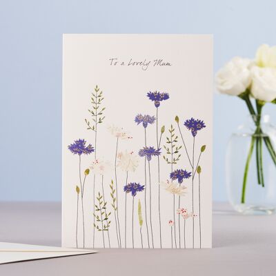 Mother's Day Cornflowers & Daisies Card