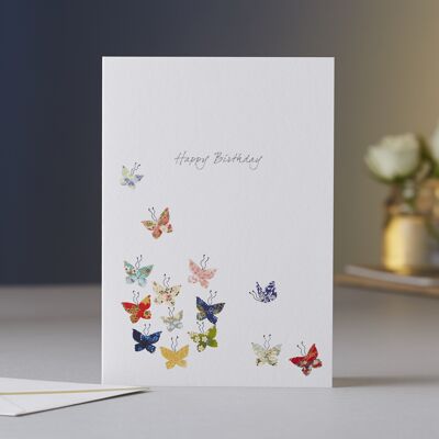 Schmetterlingskaleidoskop-Geburtstagskarte
