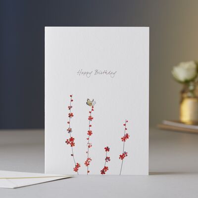 Butterfly & Blossom Brithday Card