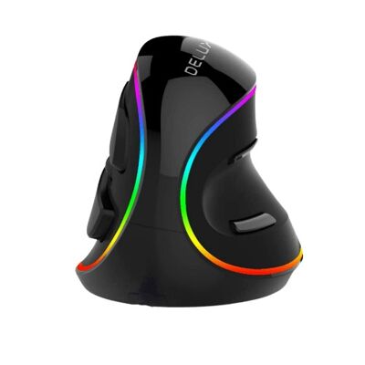 Ratón RGB vertical ergonómico