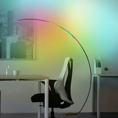 Lámpara de pie arqueada RGB