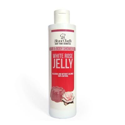 Gel doccia per capelli e corpo alla gelatina di rosa bianca, 250 ml