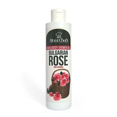 Gel douche corps et cheveux à la rose bulgare, 250 ml