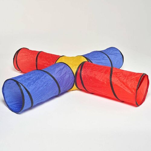 Playtunnel Pop Up Cross-Up Game Red and Blue