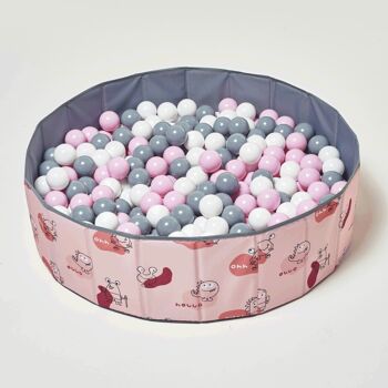 Piscine refermable pour boules roses 1