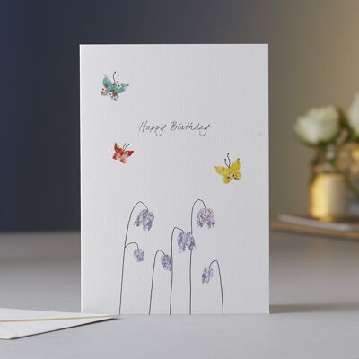 Tarjeta de cumpleaños de Frillaria & Butterflies