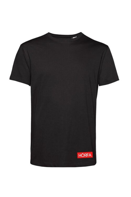 Red Label T-Shirt in White - Black