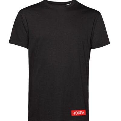 Red Label T-Shirt in White - Black