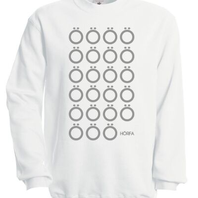 Multilaut Sweatshirt in Light Grey - White