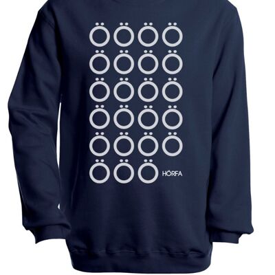 Multilaut Sweatshirt in Weiß - Navy