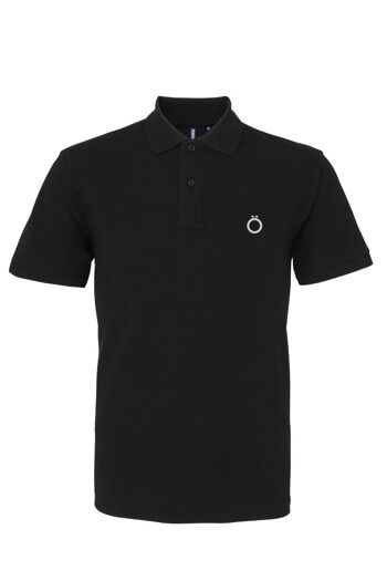 Umlaut Classic Pölö Shirt en Gris Acier - Noir