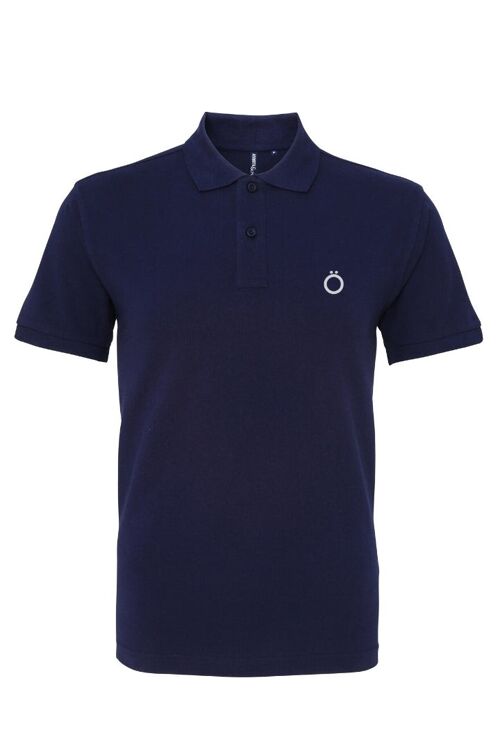 Umlaut Classic Pölö Shirt in Steel Grey - Navy