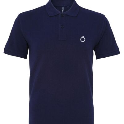 Umlaut Classic Pölö Shirt in Steel Grey - Navy