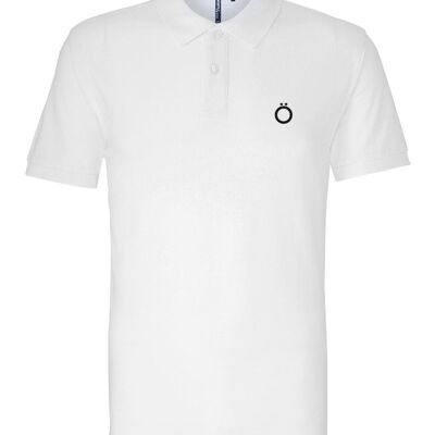 Umlaut Classic Pölö Shirt gris clair - Blanc