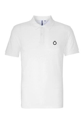 Umlaut Classic Pölö Shirt gris clair - Blanc