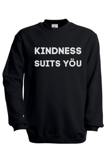 Sweat Kindness Suits Yöu Gris Acier - Noir