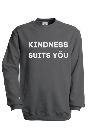 Sweat Kindness Suits Yöu Gris Acier - Gris Acier