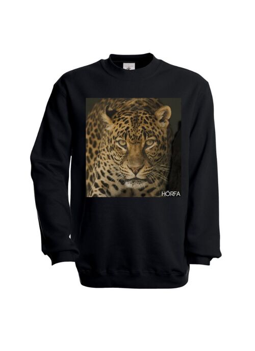 Leöpard Sweatshirt in Black - Black