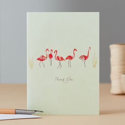 Tarjeta de agradecimiento Flamingo