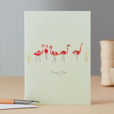 Flamingo Thank You Card