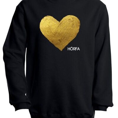 Heart öf Göld Sweatshirt in White - Black