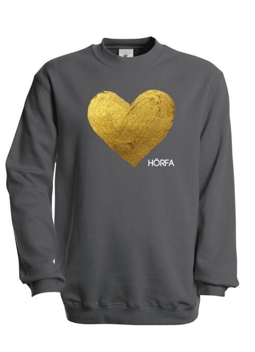 Heart öf Göld Sweatshirt in Navy - Steel Grey