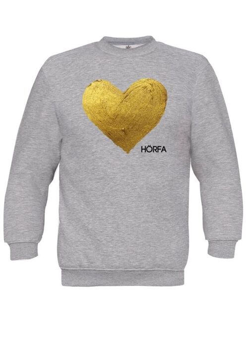 Heart öf Göld Sweatshirt in Light Grey - Light Grey
