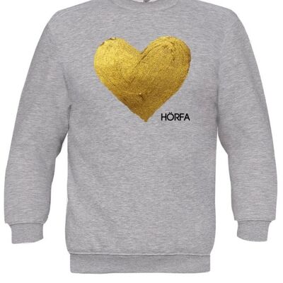 Heart öf Göld Sweatshirt in Light Grey - Light Grey
